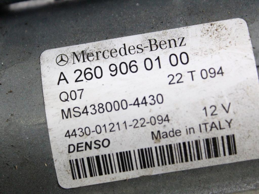 A2609060100 MOTORINO AVVIAMENTO MERCEDES CLASSE A 180 W177 2.0 D 85KW AUT 5P (2022) RICAMBIO USATO