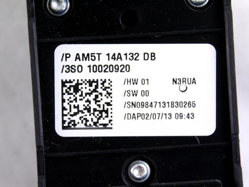 AM5T-14A132-DB GRUPPO DI COMANDO ALZA-VETRI ALZA-CRISTALLI PORTA ANTERIORE SINISTRA FORD C-MAX 1.6 D 85KW 6M 5P (2013) RICAMBIO USATO CON REGOLAZIONE RETROVISORI ELETTRICI, BLOCCO ALZA-VETRI ALZA-CRISTALLI