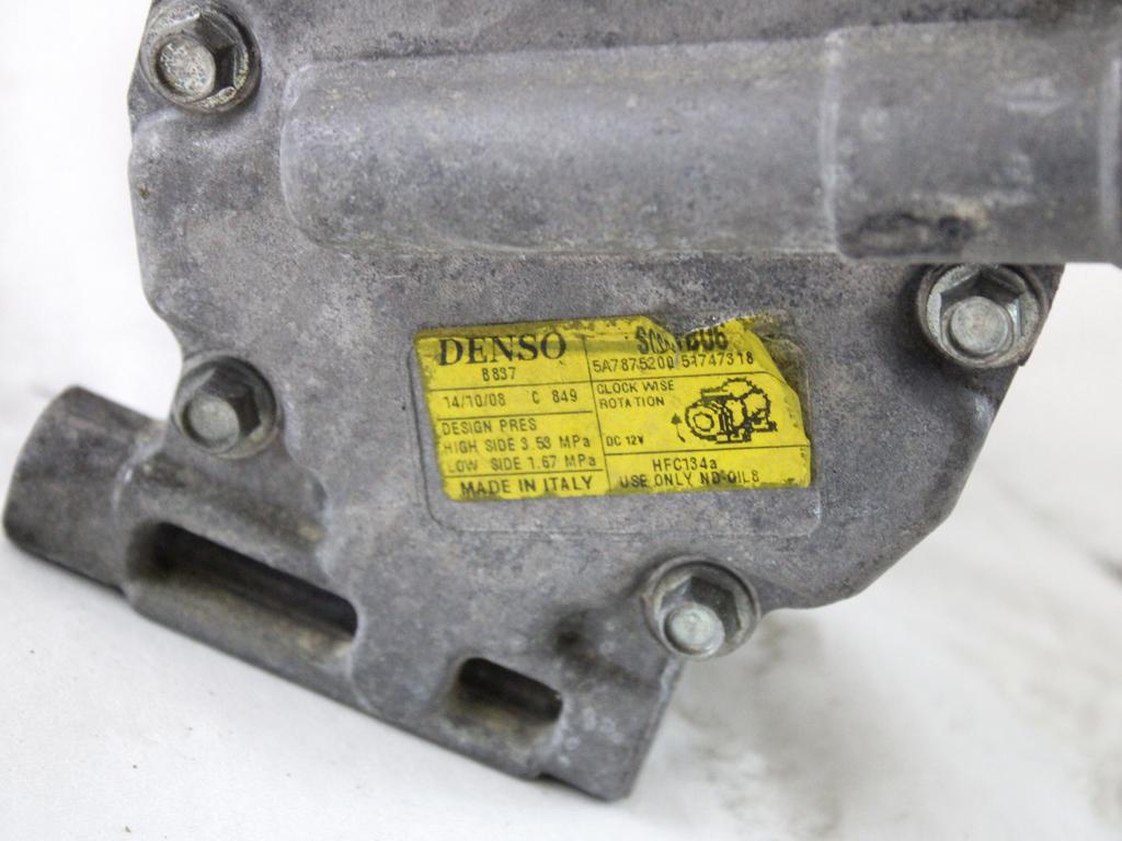 51747318 COMPRESSORE CLIMATIZZATORE CLIMA A/C FIAT PANDA 1.2 M 44KW 5M 5P (2008) RICAMBIO USATO