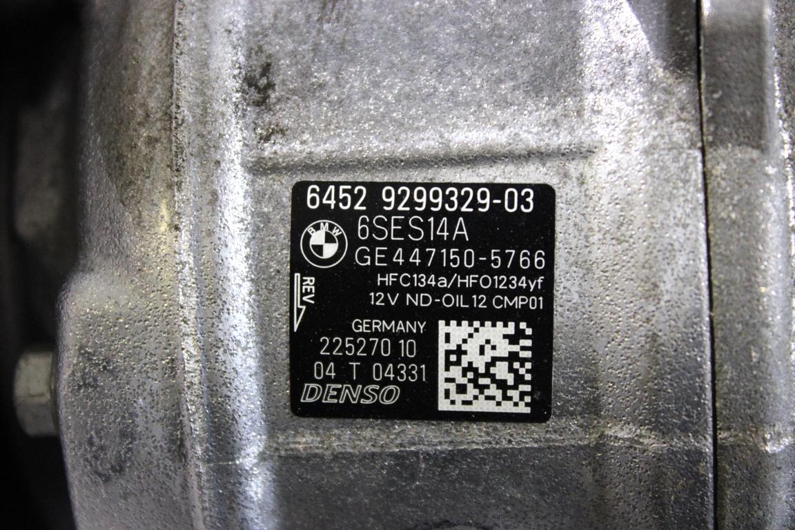 64529299329 COMPRESSORE CLIMATIZZATORE CLIMA A/C BMW SERIE 3 320D F31 LCI SW 2.0 D 4X4 140KW AUT 5P (2016) RICAMBIO USATO