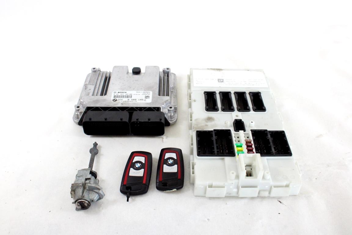 8589145 KIT ACCENSIONE AVVIAMENTO BMW SERIE 3 320D F31 LCI SW 2.0 D 4X4 140KW AUT 5P (2016) RICAMBIO USATO CON CENTRALINA MOTORE, BLOCCHETTO APERTURA CON DOPPIA CHIAVE 0281032308 61356825538