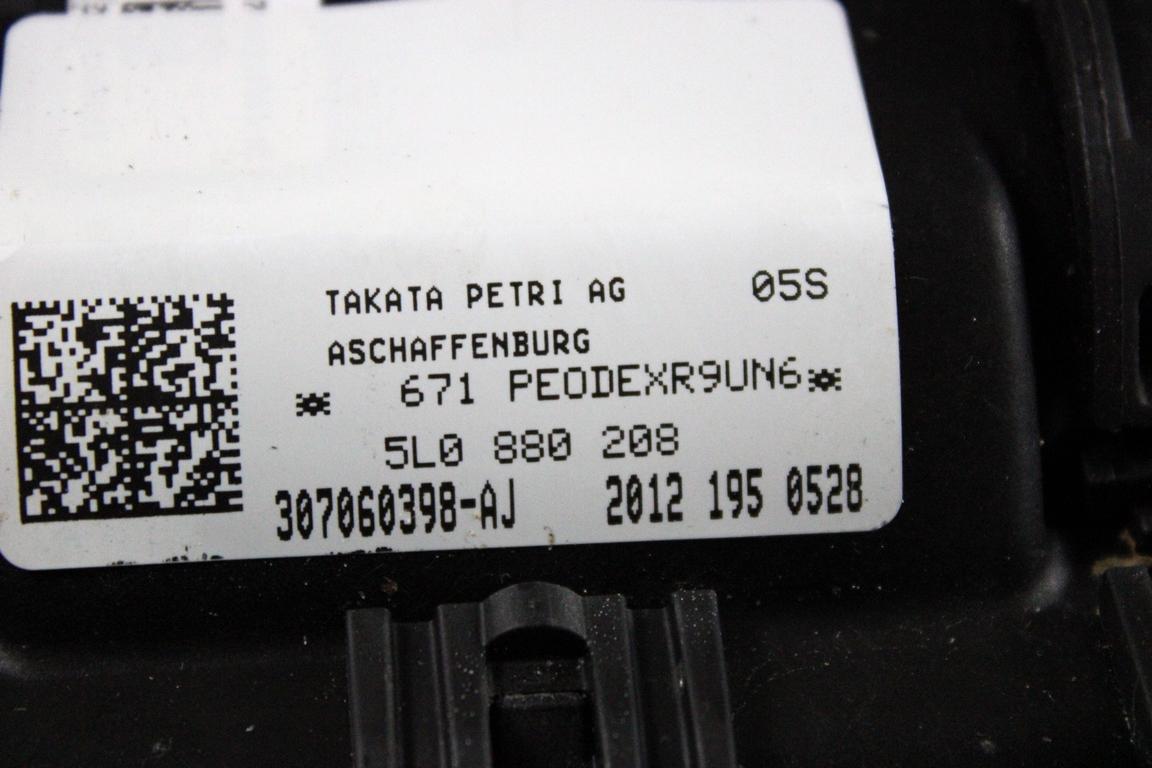 1K0909605T KIT AIRBAG SKODA OCTAVIA VRS SW 2.0 D 125KW AUT 5P (2013) RICAMBIO USATO CON PRETENSIONATORI CINTURE DI SICUREZZA, CENTRALINA AIRBAG, AIRBAG VOLANTE GUIDATORE, AIRBAG PASSEGGERO, CRUSCOTTO 1Z0880201ARTDZ 5L0880208