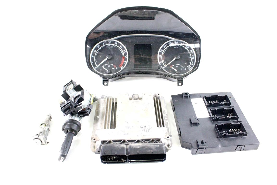 03L906022RE KIT ACCENSIONE AVVIAMENTO SKODA OCTAVIA VRS SW 2.0 D 125KW AUT 5P (2013) RICAMBIO USATO CON CENTRALINA MOTORE, QUADRO STRUMENTI, BLOCCHETTI ACCENSIONE APERTURA CON CHIAVE 0281015876 03L906022GA 1K0937087AD 1K0905851B 1Z0920843T