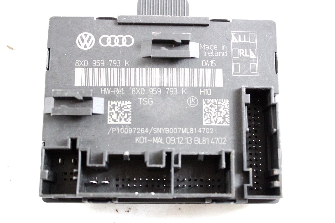 8X0959793K CENTRALINA PORTA ANTERIORE SINISTRA AUDI A1 1.6 D 66KW 5M 5P (2014) RICAMBIO USATO