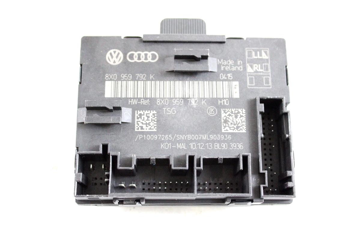 8X0959792K CENTRALINA PORTA ANTERIORE DESTRA AUDI A1 1.6 D 66KW 5M 5P (2014) RICAMBIO USATO