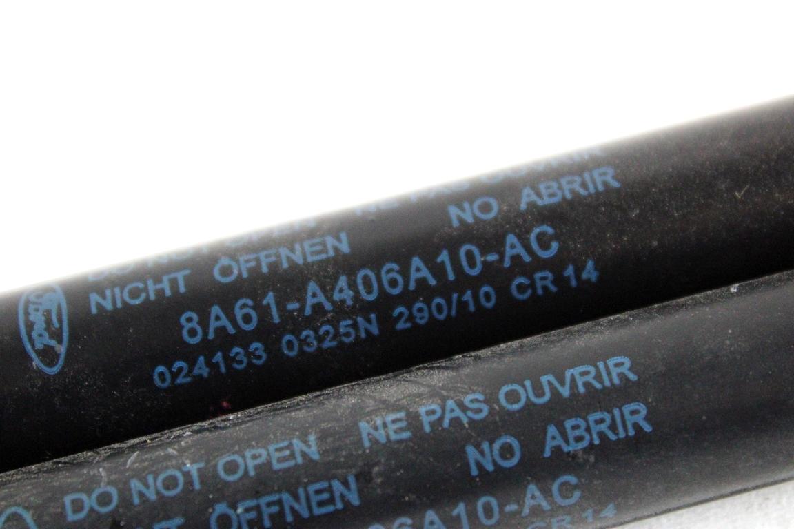 8A61-A406A10-AC COPPIA PISTONCINI ASTE AMMORTIZZANTI PORTELLONE COFANO POSTERIORE BAULE FORD FIESTA 1.4 G 71KW 5M 5P (2010) RICAMBIO USATO