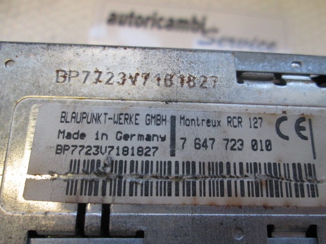 RADIO CD / OJACEVALNIK / IMETNIK HIFI OEM N. BP7723V7181827 ORIGINAL REZERVNI DEL CITROEN XANTIA X1 X2 (1993 - 1998) DIESEL LETNIK 1997