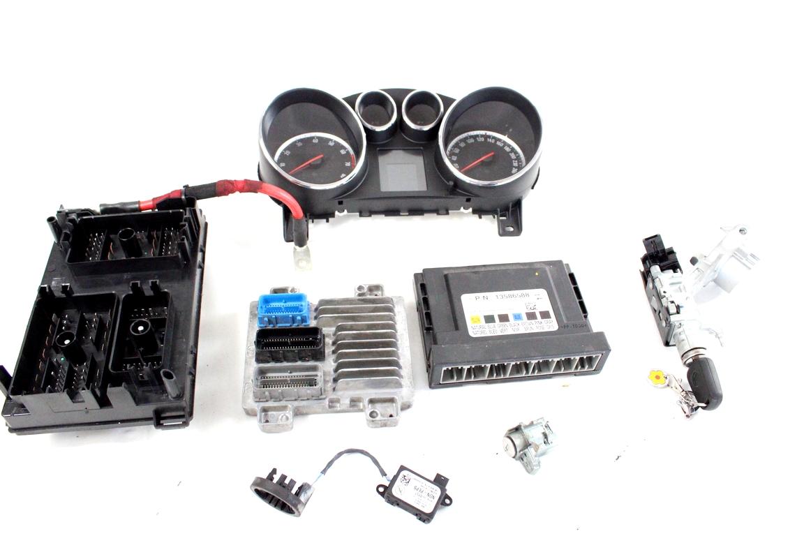 12654137 KIT ACCENSIONE AVVIAMENTO OPEL ASTRA J SW 1.4 G 103KW 6M 5P (2013) RICAMBIO USATO CON CENTRALINA MOTORE, QUADRO STRUMENTI CONTACHILOMETRI, BLOCCHETTI ACCENSIONE APERTURA CON CHIAVE 12643636 13500157 13586588 13368639 13433769 13430150 20939745