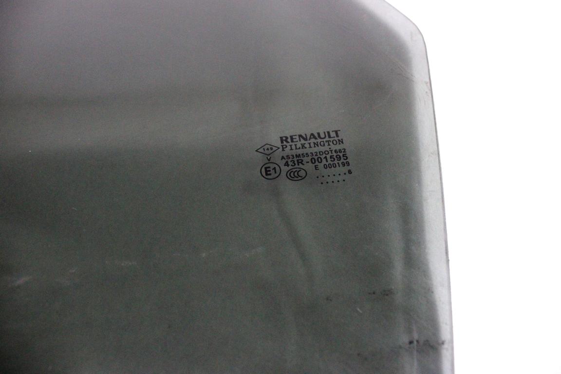 823010692R VETRO SCENDENTE PORTA POSTERIORE SINISTRA OSCURATO RENAULT CAPTUR 1.5 D 66KW 5M 5P (2016) RICAMBIO USATO