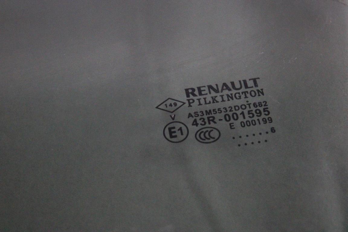 823010692R VETRO SCENDENTE PORTA POSTERIORE SINISTRA OSCURATO RENAULT CAPTUR 1.5 D 66KW 5M 5P (2016) RICAMBIO USATO