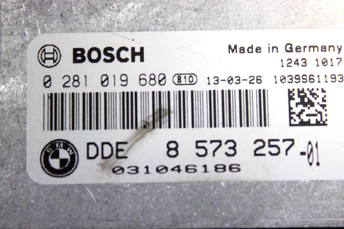 8573257 KIT ACCENSIONE AVVIAMENTO BMW SERIE 5 520D F11 SW 2.0 D 135KW AUT 5P (2013) RICAMBIO USATO CON CENTRALINA MOTORE, BLOCCHETTI ACCENSIONE APERTURA CON DOPPIA CHIAVE 0281019680 61359299335