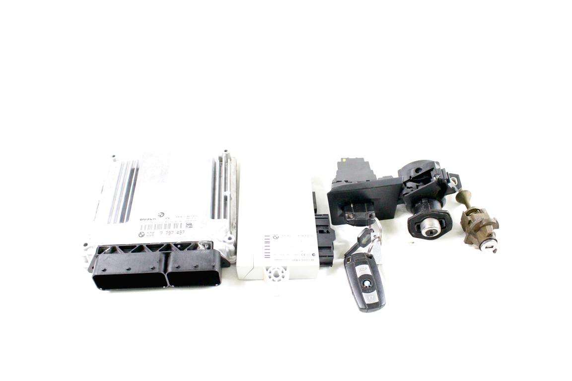 7797497 KIT ACCENSIONE AVVIAMENTO BMW SERIE 3 320D E90 2.0 D 120KW 6M 4P (2005) RICAMBIO USATO CON CENTRALINA MOTORE, BLOCCHETTI ACCENSIONE APERTURA CON CHIAVE 6964051