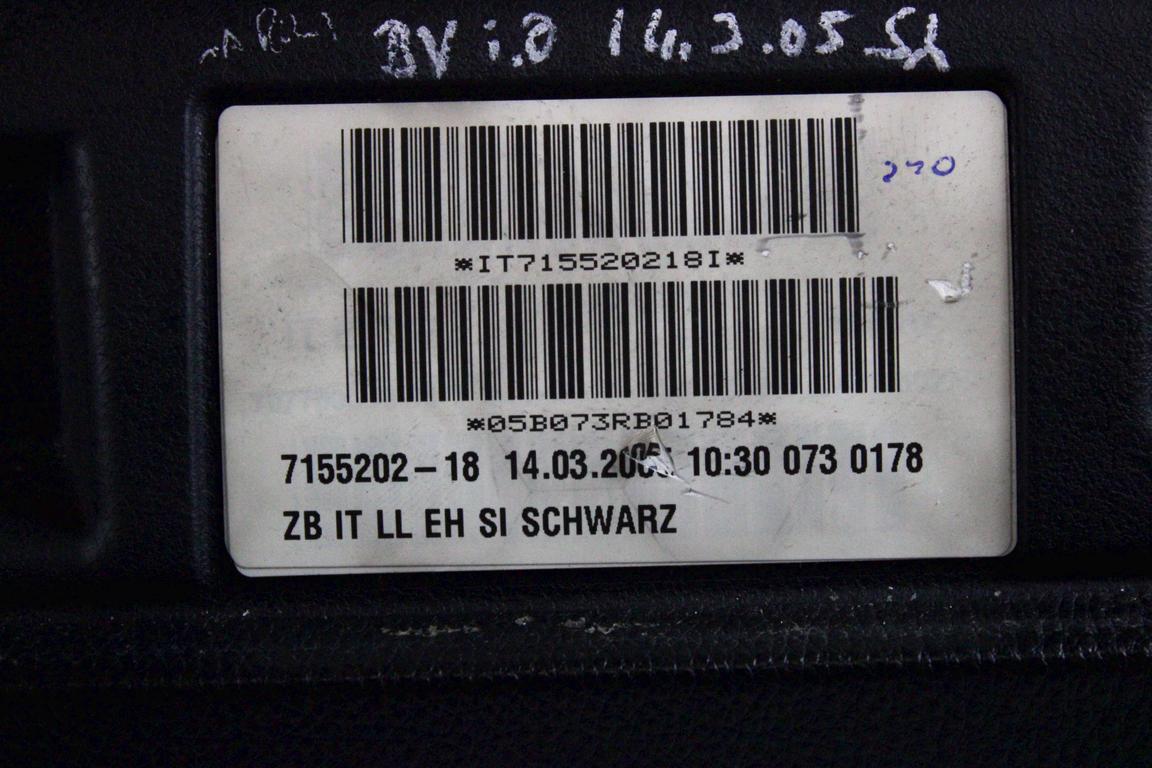 6964607 KIT AIRBAG BMW SERIE 3 320D E90 2.0 D 120KW 6M 4P (2005) RICAMBIO USATO CON CENTRALINA AIRBAG , AIRBAG VOLANTE, PRETENSIONATORI CINTURE DI SICUREZZA, CRUSCOTTO 5754573