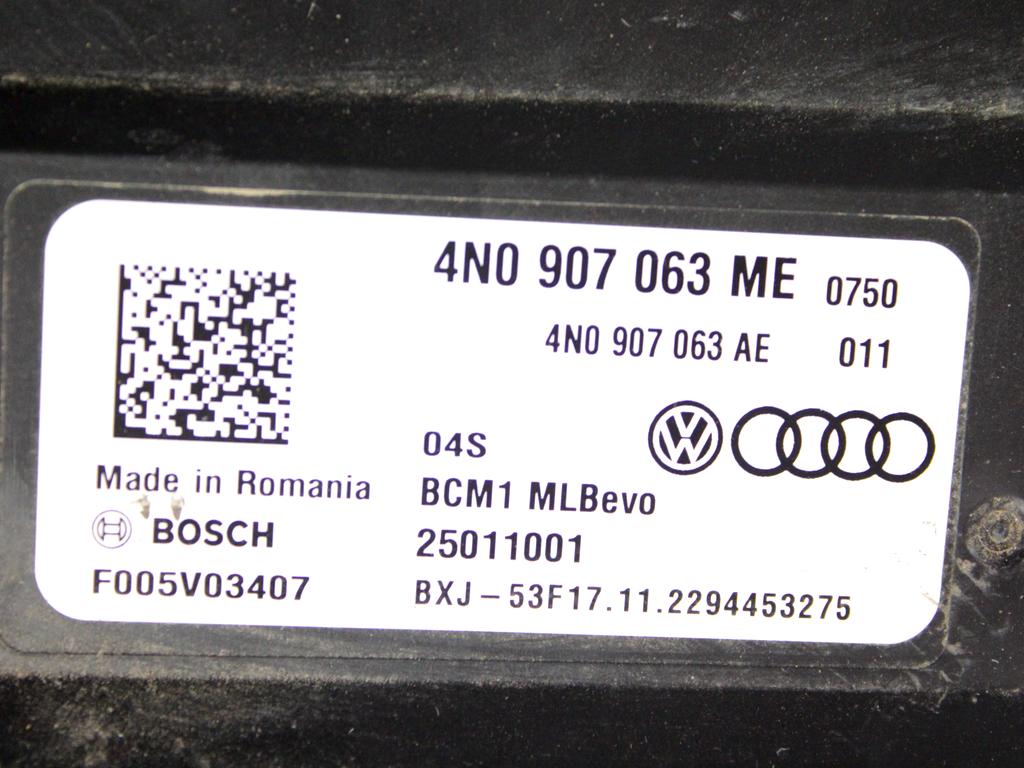 4N0907063ME CENTRALINA BODY COMPUTER BCM1 AUDI Q8 3.0 D 210KW AUT 5P 4X4 (2020) RICAMBIO USATO