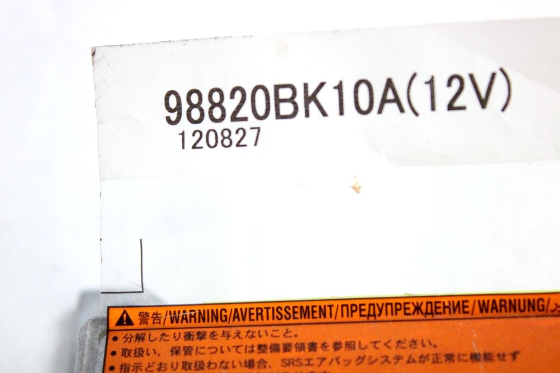 98820BK10A KIT AIRBAG NISSAN QASHQAI 1.6 D 96KW 6M 5P (2013) RICAMBIO USATO CON PRETENSIONATORI CINTURE DI SICUREZZA, CENTRALINA AIRBAG, AIRBAG VOLANTE GUIDATORE, AIRBAG PASSEGGERO, CRUSCOTTO 98510BR26D 98515JD01B