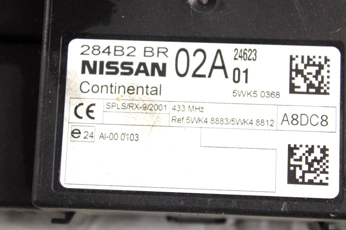 23710BB58E KIT ACCENSIONE AVVIEMENTO NISSAN QASHQAI 1.6 D 96KW 6M 5P (2013) RICAMBIO USATO CON CENTRALINA MOTORE, QUADRO STRUMENTI, BLOCCHETTI ACCENSIONE APERTURA CON CHIAVE 0281019035 2009DJ3410 284B2BR02A 284B7BB00C 24810BR52B