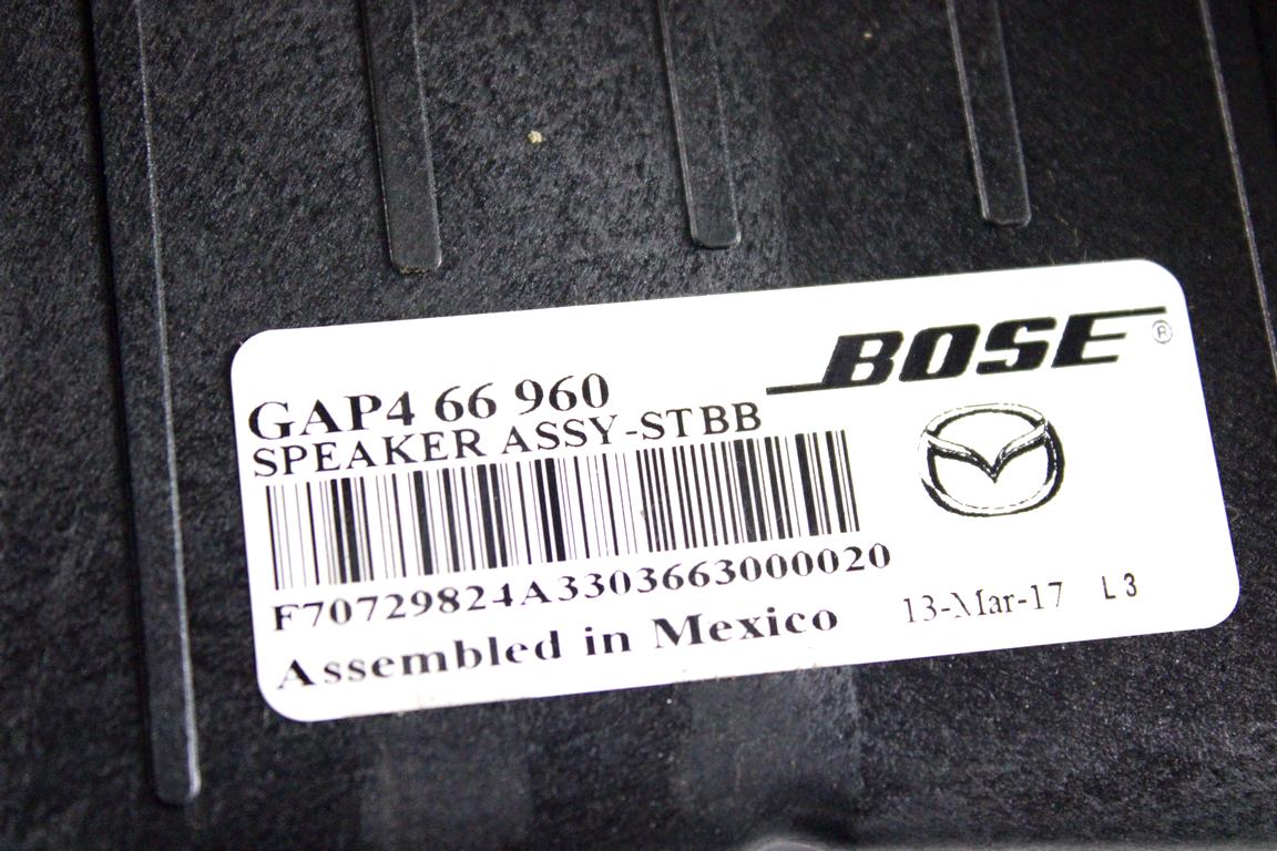 GAP466960 CASSA ALTOPARLANTE CRUSCOTTO MAZDA CX-3 1.5 D 77KW 6M 5P (2017) RICAMBIO USATO