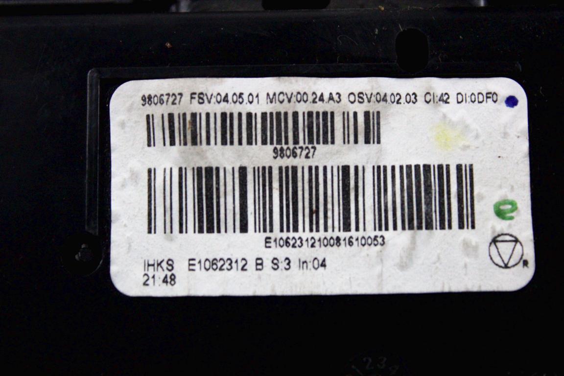 9806727 CENTRALINA GRUPPO DI COMANDO CLIMATIZZATORE CLIMA A/C MANUALE MINI COUNTRYMAN R60 ONE D 1.6 D 66KW 6M 5P (2010) RICAMBIO USATO CON COMANDI INTERRUTORI ALZA-VETRO ALZA-CRISTALLO