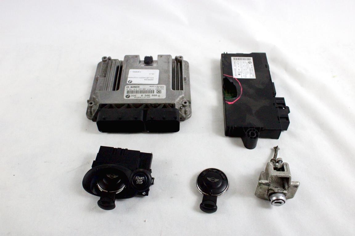 8506666 KIT ACCENSIONE AVVIAMENTO MINI COUNTRYMAN R60 ONE D 1.6 D 66KW 6M 5P (2010) RICAMBIO USATO CON CENTRALINA MOTORE, BLOCCHETTI ACCENSIONE APERTURA CON CHIAVE 9221719