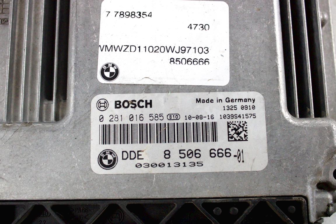 8506666 KIT ACCENSIONE AVVIAMENTO MINI COUNTRYMAN R60 ONE D 1.6 D 66KW 6M 5P (2010) RICAMBIO USATO CON CENTRALINA MOTORE, BLOCCHETTI ACCENSIONE APERTURA CON CHIAVE 9221719