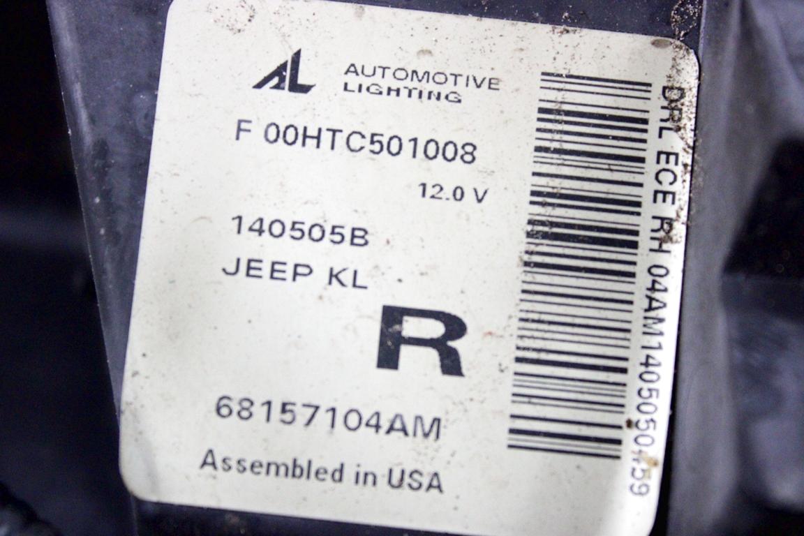 68157104AM FARO FANALINO LUCE DI POSIZIONE ANTERIORE DESTRO JEEP CHEROKEE 2.0 D 103KW 6M 5P (2015) RICAMBIO USATO SUPPORTO DANNEGGIATO