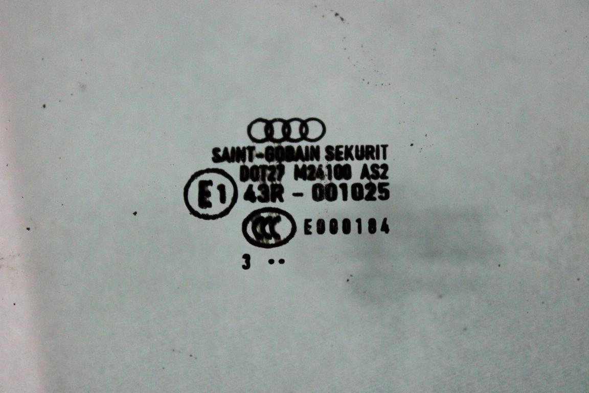 8E0845022D VETRO SCENDENTE PORTA ANTERIORE DESTRA AUDI A4 SW 1.9 D 96KW 6M 5P (2004) RICAMBIO USATO