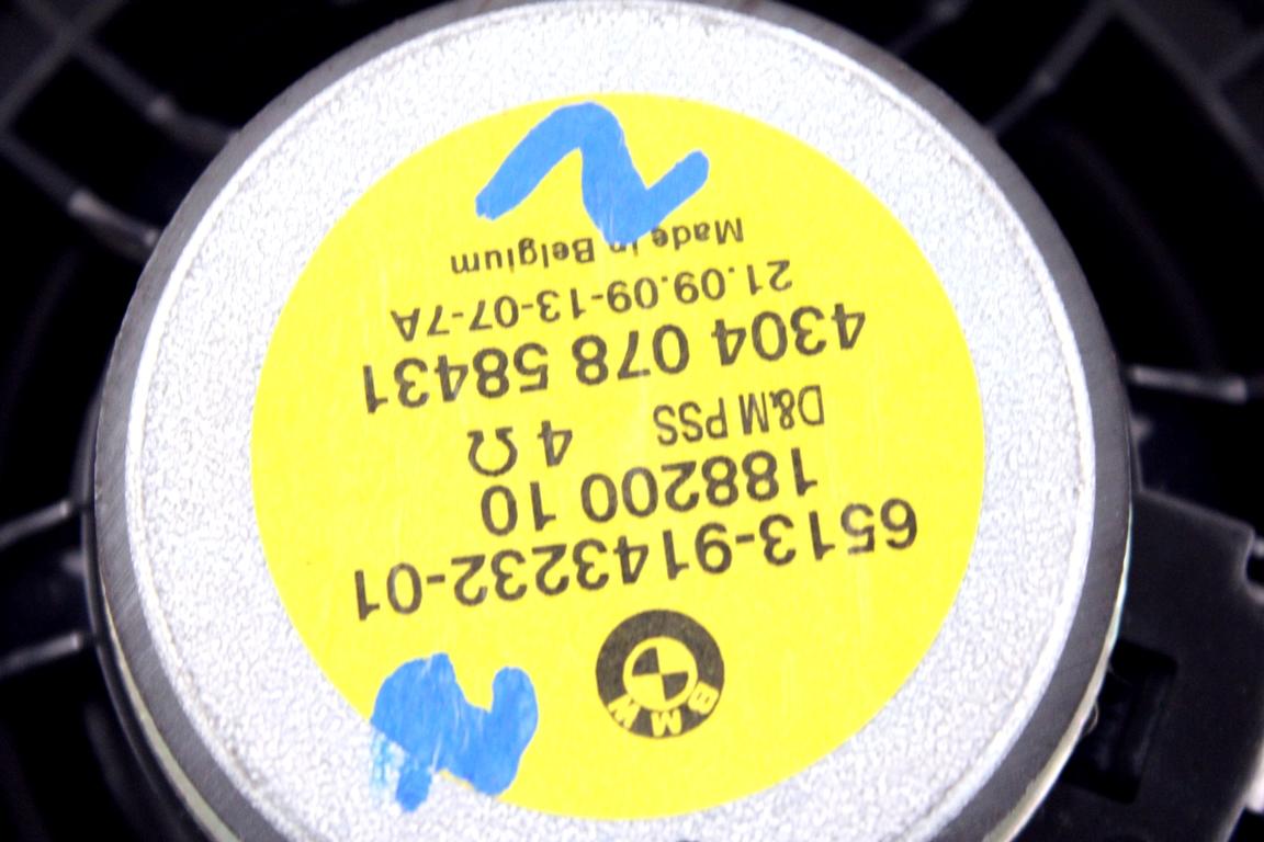 65139143232 CASSA ALTOPARLANTE PORTA ANTERIORE BMW SERIE 1 118 D E87 2.0 D 105KW 6M 5P (2009) RICAMBIO USATO