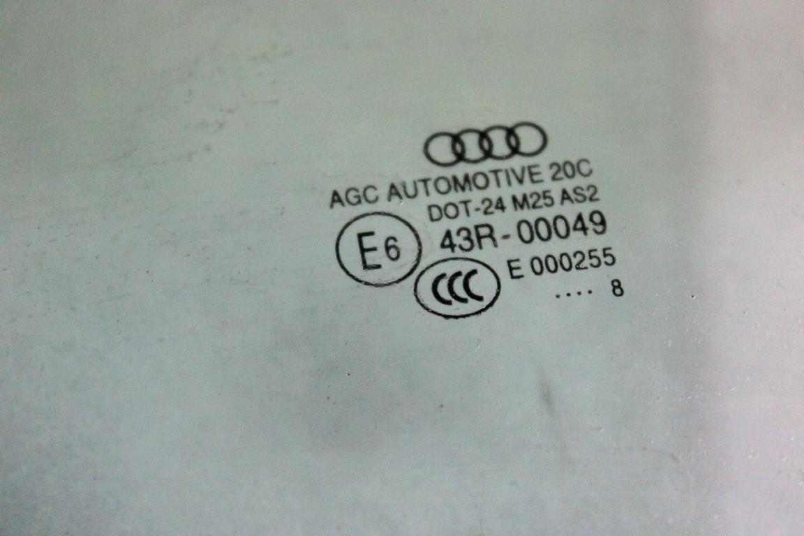 8V7845201 VETRO SCENDENTE PORTA ANTERIORE SINISTRA AUDI A3 2.0 D 4X4 110KW AUT 2P (2018) RICAMBIO USATO