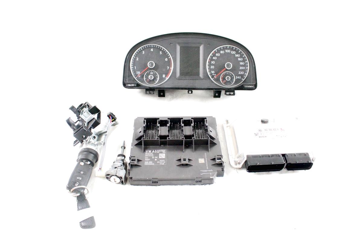 06G906022R KIT ACCENSIONE AVVIAMENTO VOLKSWAGEN CADDY 2.0 M 80KW 5M 5P (2012) RICAMBIO USATO CON CENTRALINA MOTORE, QUADRO STRUMENTI CONTACHILOMETRI, BLOCCHETTI ACCENSIONE APERTURA CON CHIAVE