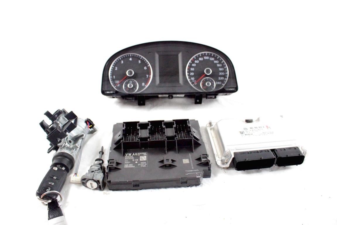 06G906022R KIT ACCENSIONE AVVIAMENTO VOLKSWAGEN CADDY 2.0 M 80KW 5M 5P (2012) RICAMBIO USATO CON CENTRALINA MOTORE, QUADRO STRUMENTI CONTACHILOMETRI, BLOCCHETTI ACCENSIONE APERTURA CON CHIAVE