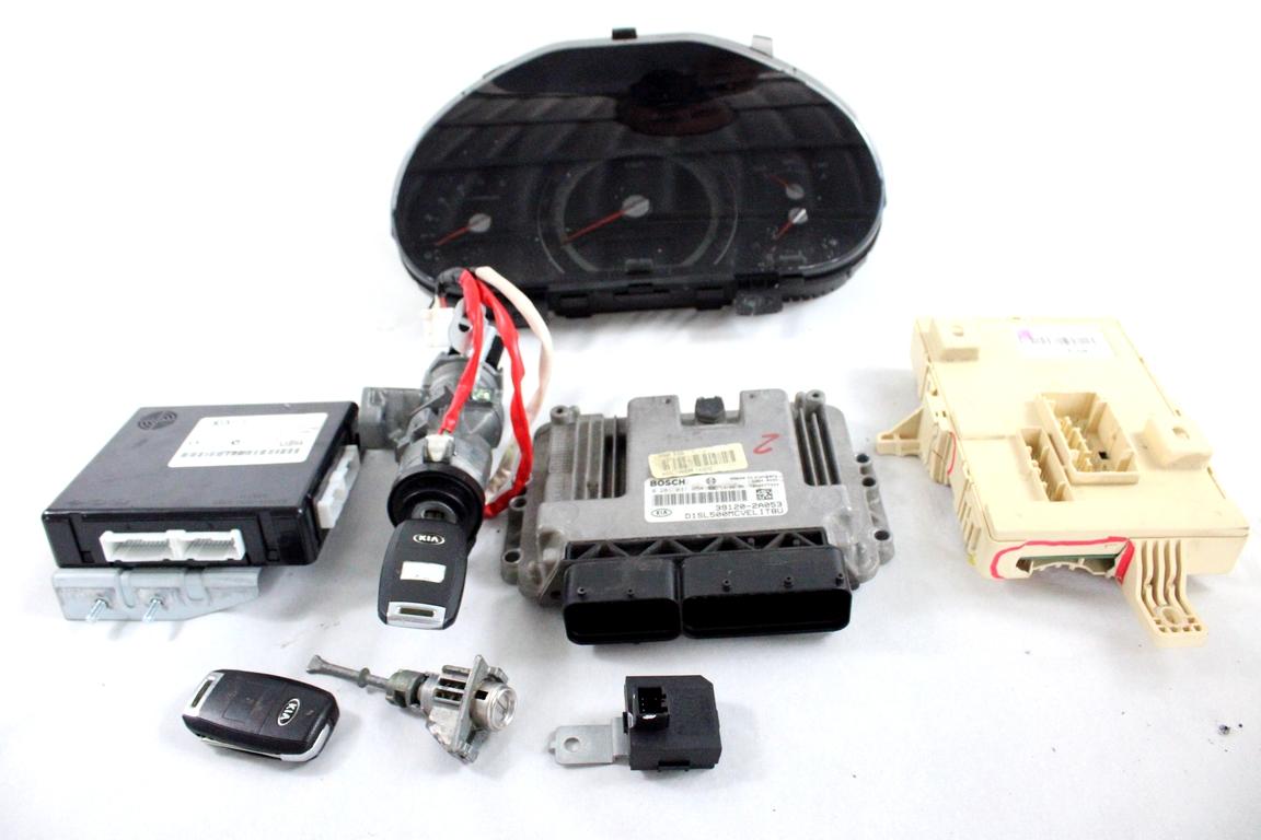 39120-2A053 KIT ACCENSIONE AVVIAMENTO KIA SPORTAGE 1.7 D 85KW 6M 5P (2014) RICAMBIO USATO FUSIBILIERA DIFETTATA, CENTRALINA MOTORE, QUADRO STRUMENTI, BLOCCHETTI CON DOPPIA CHIAVE 0281031654 95400-3UBA0 95420-10000 91950-3W013 94023-3U025