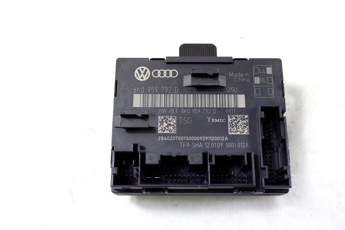 8K0959792D CENTRALINA PORTA ANTERIORE DESTRA AUDI A4 B8 SW 2.0 D 105KW AUT 5P (2009) RICAMBIO USATO