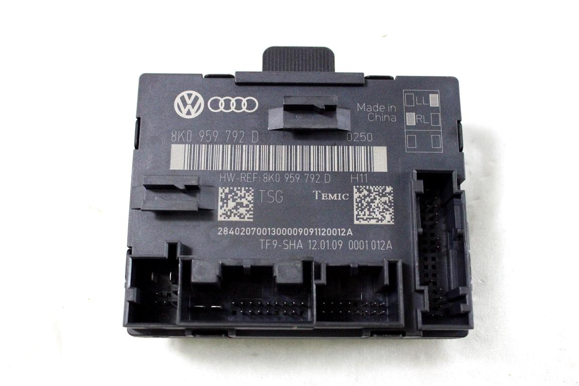 8K0959792D CENTRALINA PORTA ANTERIORE DESTRA AUDI A4 B8 SW 2.0 D 105KW AUT 5P (2009) RICAMBIO USATO