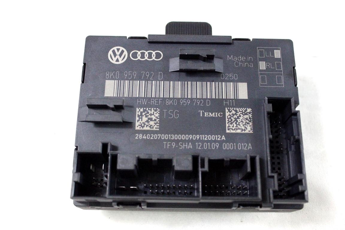 8K0959792D CENTRALINA PORTA ANTERIORE DESTRA AUDI A4 B8 SW 2.0 D 105KW AUT 5P (2009) RICAMBIO USATO