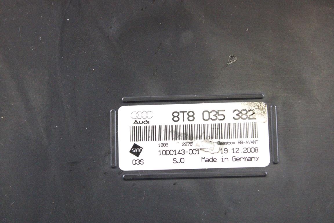 8T8035382 CASSA ALTOPARLANTE SUBWOOFER AUDI A4 B8 SW 2.0 D 105KW AUT 5P (2009) RICAMBIO USATO