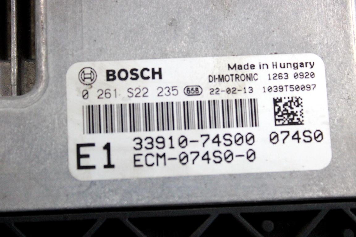 33910-74S00 KIT ACCENSIONE AVVIAMENTO SUZUKI S-CROSS 1.4 I 95KW 6M 5P (2022) RICAMBIO USATO CON CENTRALINA MOTORE, QUADRO STRUMENTI CONTACHILOMETRI, BLOCCHETTI ACCENSIONE APERTURA CON DOPPIA CHIAVE 36780-63T00 37171-64TA0 34110-63T00