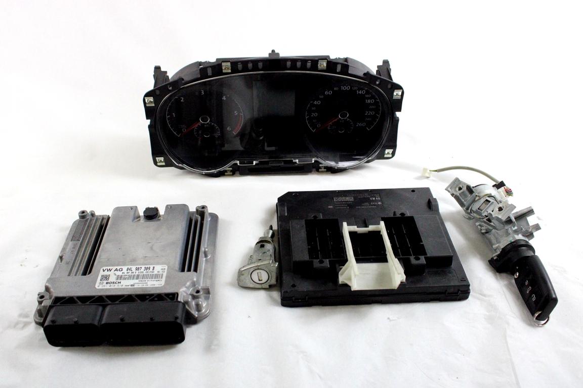 04L907309B KIT ACCENSIONE AVVIAMENTO VOLKSWAGEN GOLF 7 1.6 D 66KW 5M 5P (2014) RICAMBIO USATO CON CENTRALINA MOTORE, QUADRO STRUMENTI CONTACHILOMETRI, BLOCCHETTI ACCENSIONE APERTURA CON CHIAVE 5Q0937084AC 5Q0905865 5G0920861A