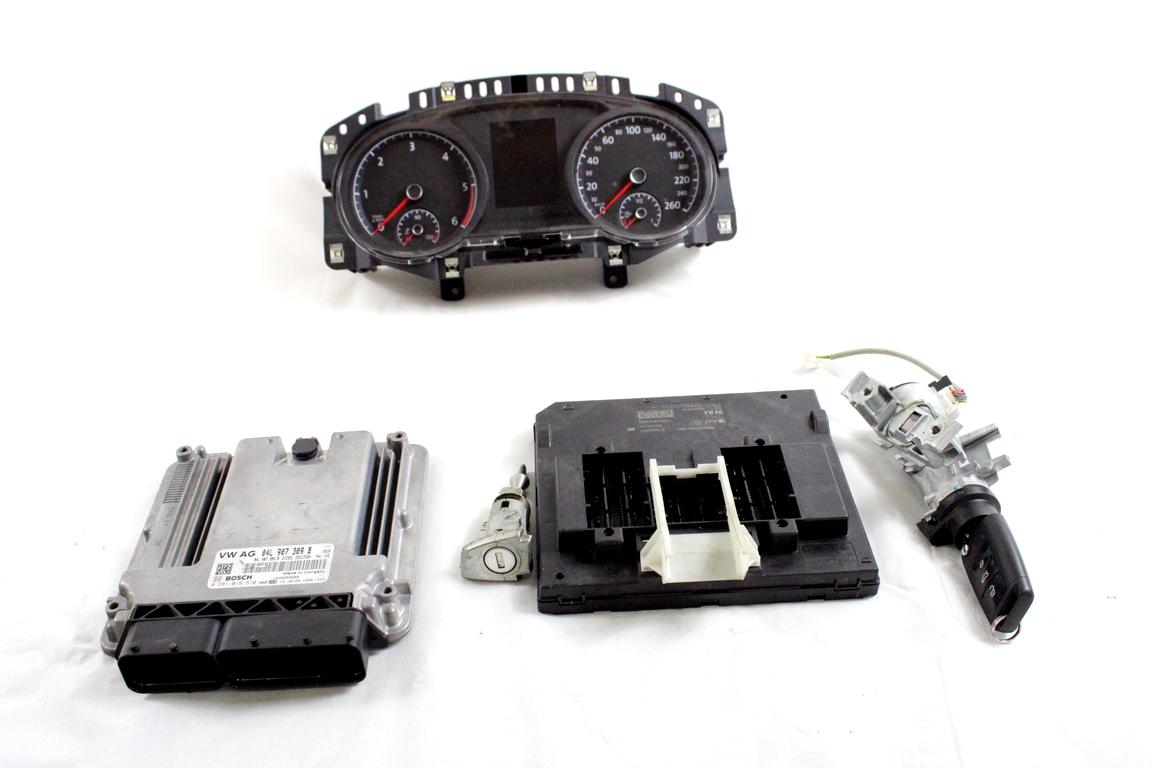 04L907309B KIT ACCENSIONE AVVIAMENTO VOLKSWAGEN GOLF 7 1.6 D 66KW 5M 5P (2014) RICAMBIO USATO CON CENTRALINA MOTORE, QUADRO STRUMENTI CONTACHILOMETRI, BLOCCHETTI ACCENSIONE APERTURA CON CHIAVE 5Q0937084AC 5Q0905865 5G0920861A