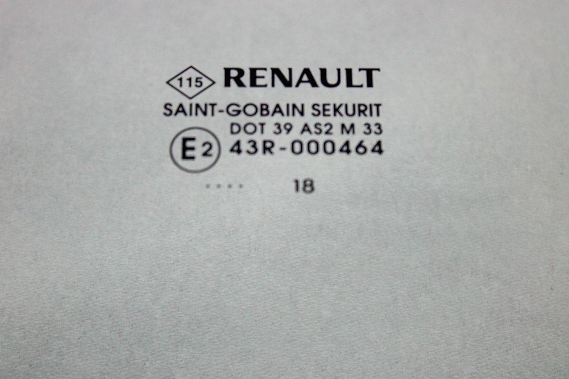 823017736R VETRO SCENDENTE PORTA POSTERIORE SINISTRA RENAULT CLIO 1.0 B 74KW 5M 5P (2020) RICAMBIO USATO