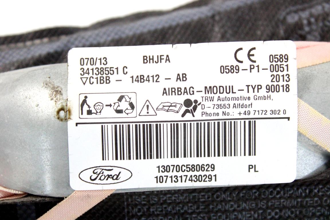 C1BB-14B412-AB AIRBAG LATERALE A TENDINA LATO SINISTRO FORD FIESTA 1.4 G 71KW 5M 5P (2013) RICAMBIO USATO