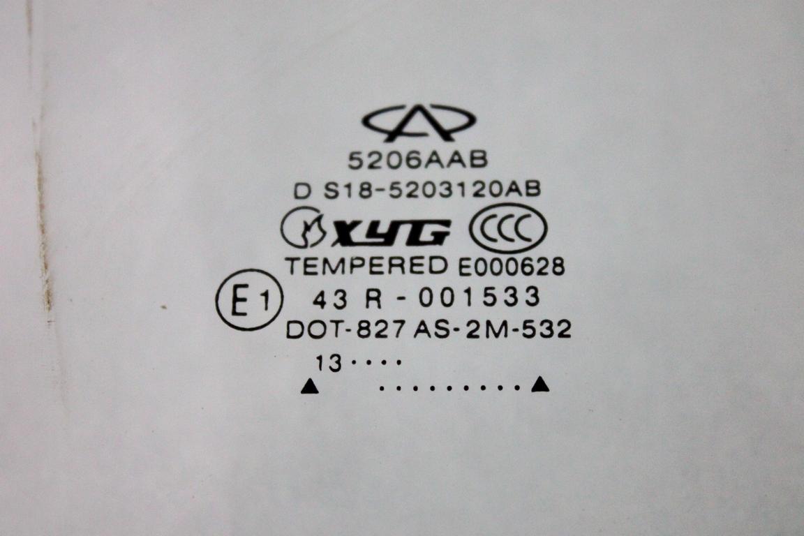 S18D-5203120AB VETRO SCENDENTE PORTA ANTERIORE DESTRA DR 1 SW 1.3 B 61KW 5M 5P (2014) RICAMBIO USATO