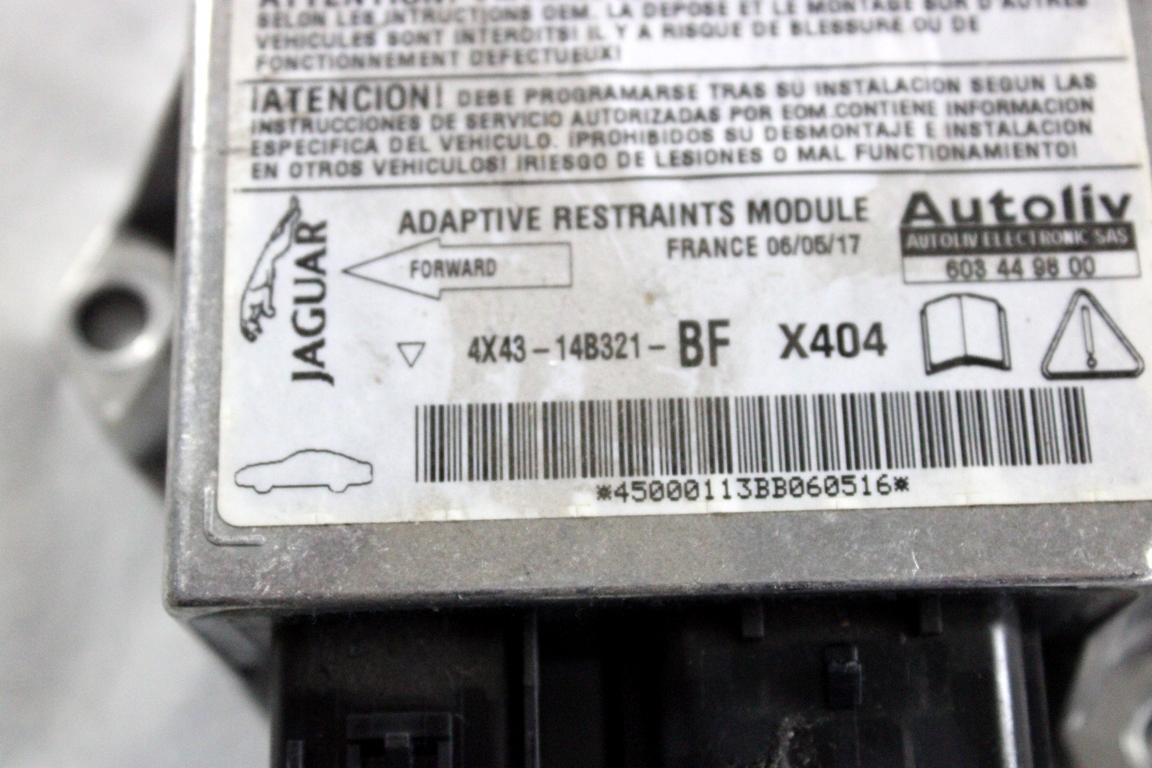 4X43-14B321-BF KIT AIRBAG JAGUAR X-TYPE 2.5 B 143KW 5M 5P (2006) RICAMBIO USATO CON CENTRALINA AIRBAG, AIRBAG VOLANTE GUIDATORE, AIRBAG PASSEGGERO, AIRBAG GINOCCHIA 4X43-F042B85-AG0 1X43-F044A74-AG