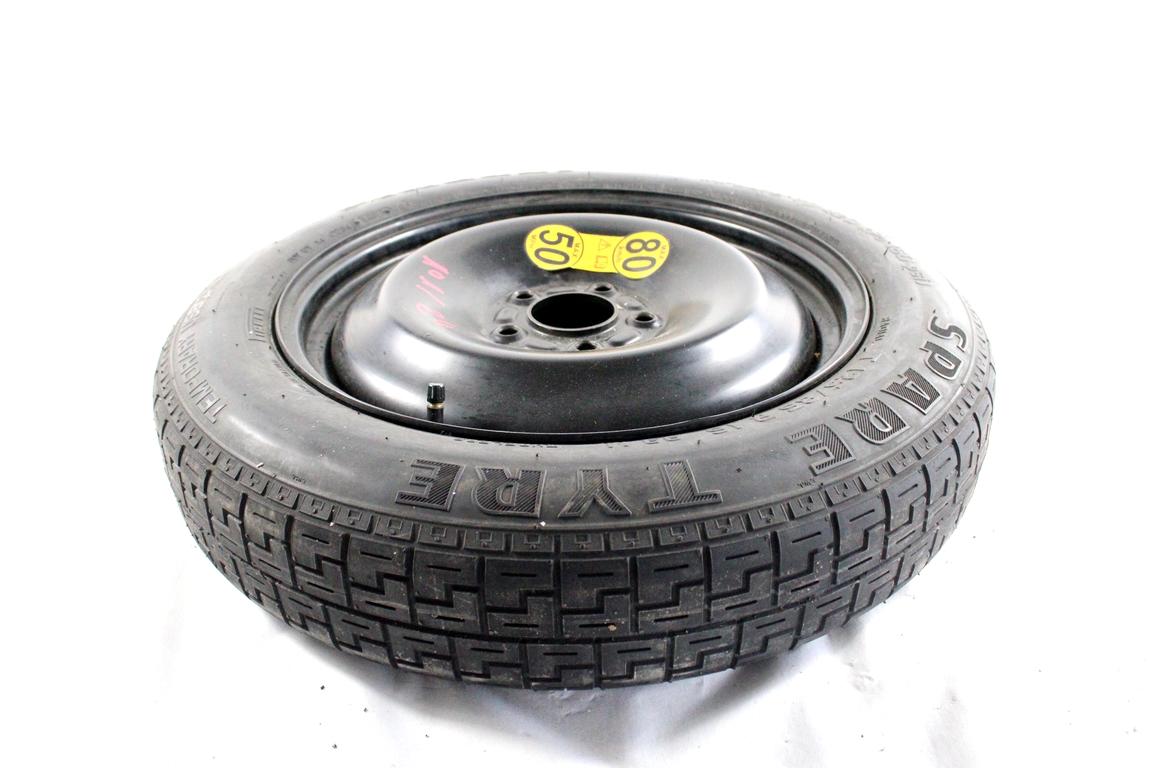 C2S41314 RUOTINO DI SCORTA PIRELLI T125/85 R16 99M JAGUAR X-TYPE 2.5 B 143KW 5M 5P (2006) RICAMBIO USATO CON CERCHIO IN FERRO DA 16 POLLICI 5 FORI 4,0BX16 ET 25 INTERASSE 5X108