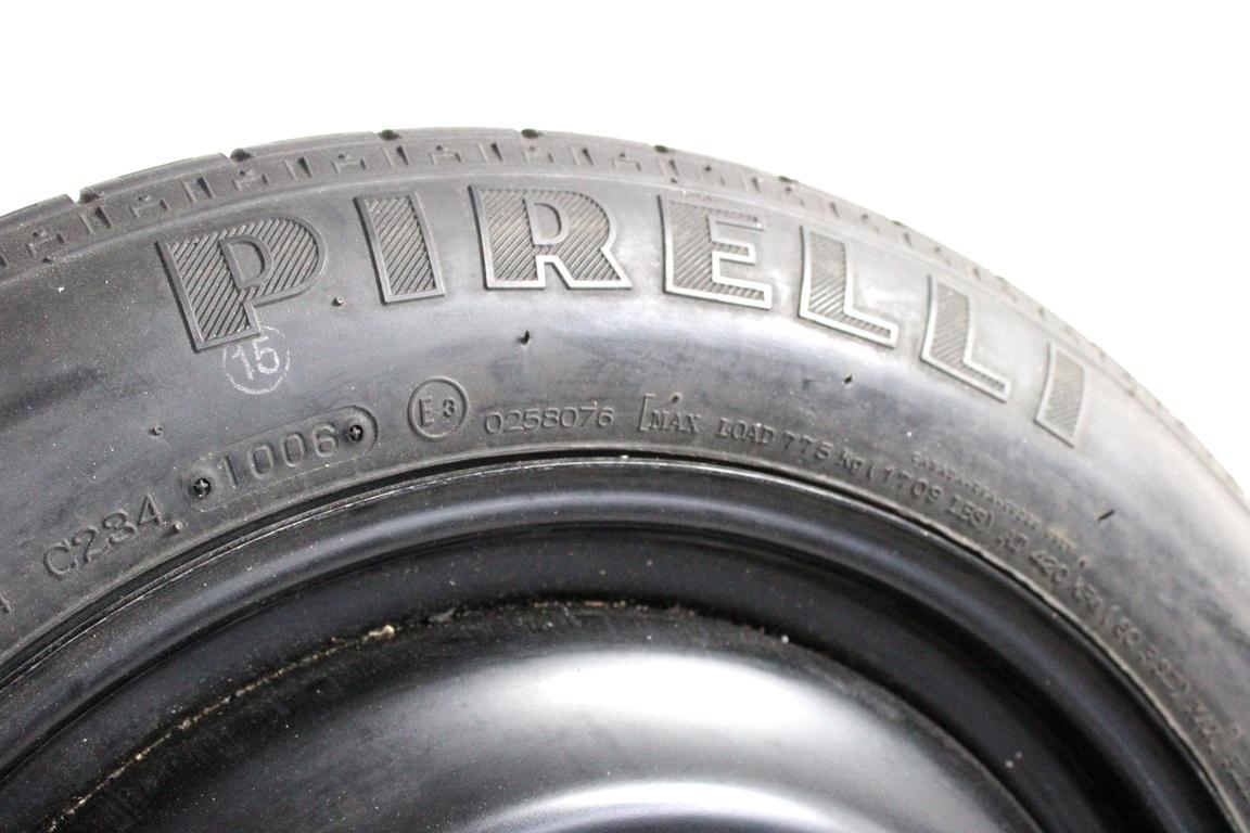 C2S41314 RUOTINO DI SCORTA PIRELLI T125/85 R16 99M JAGUAR X-TYPE 2.5 B 143KW 5M 5P (2006) RICAMBIO USATO CON CERCHIO IN FERRO DA 16 POLLICI 5 FORI 4,0BX16 ET 25 INTERASSE 5X108