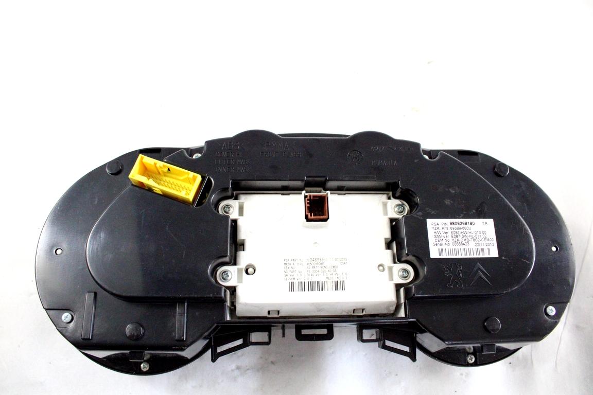 9806268180 QUADRO STRUMENTI CONTACHILOMETRI PEUGEOT 3008 1.6 D 84KW 6M 5P (2014) RICAMBIO USATO