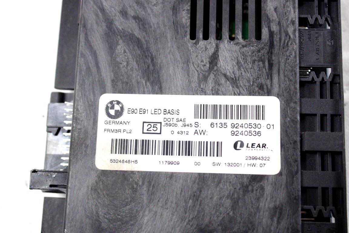 61359240530 CENTRALINA MODULO LUCI BMW SERIE 3 318 D E91 SW 2.0 D 105KW 6M 5P (2011) RICAMBIO USATO RIVESTIMENTO CONNETTORE DANNEGGIATO