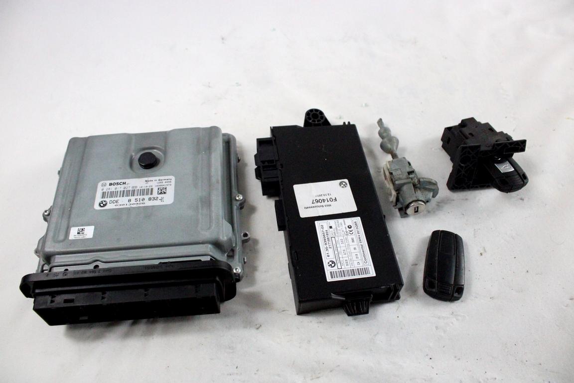 8510832 KIT ACCENSIONE AVVIAMENTO BMW SERIE 3 318 D E91 SW 2.0 D 105KW 6M 5P (2011) RICAMBIO USATO CON CENTRALINA MOTORE, BLOCCHETTI ACCENSIONE APERTURA CON DOPPIA CHIAVE 61359395657