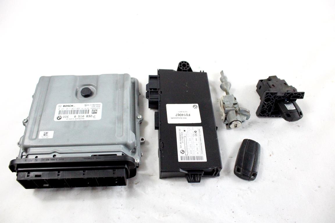 8510832 KIT ACCENSIONE AVVIAMENTO BMW SERIE 3 318 D E91 SW 2.0 D 105KW 6M 5P (2011) RICAMBIO USATO CON CENTRALINA MOTORE, BLOCCHETTI ACCENSIONE APERTURA CON DOPPIA CHIAVE 61359395657