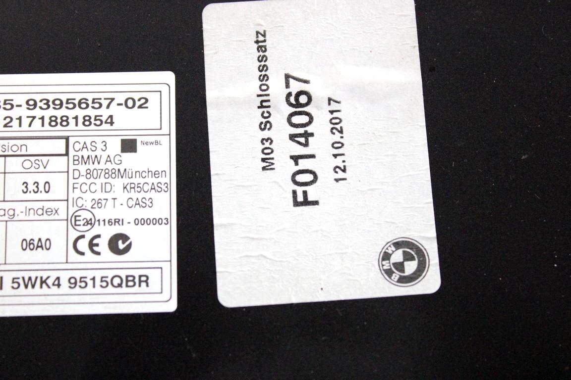 8510832 KIT ACCENSIONE AVVIAMENTO BMW SERIE 3 318 D E91 SW 2.0 D 105KW 6M 5P (2011) RICAMBIO USATO CON CENTRALINA MOTORE, BLOCCHETTI ACCENSIONE APERTURA CON DOPPIA CHIAVE 61359395657