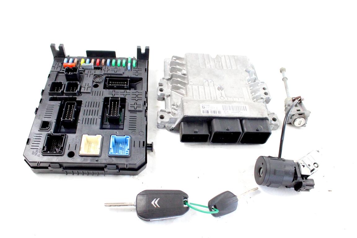 9801622880 KIT ACCENSIONE AVVIAMENTO CITROEN C5 SW 1.6 D 84KW 5M 5P (2015) RICAMBIO USATO CON CENTRALINA INIEZIONE MOTORE, BLOCCHETTI ACCENSIONE APERTURA CON CHIAVE 967847718001 9663123380